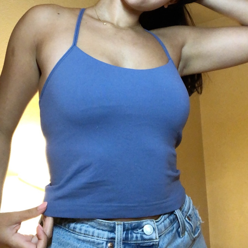 lululemon cropped power y tank size 6